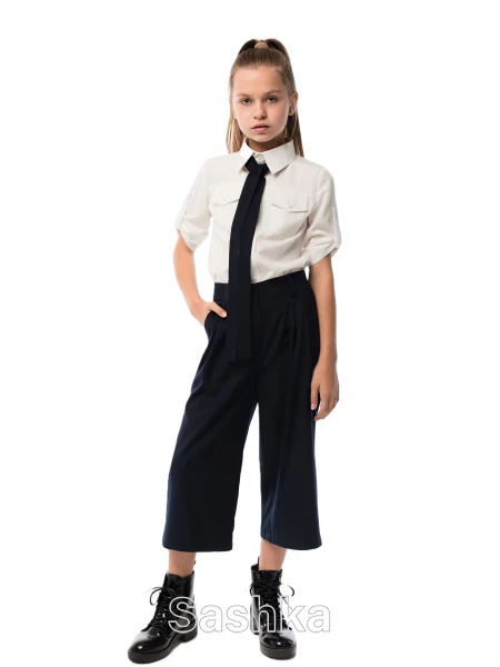 Кюлоти класичні для дівчинки темно-сині